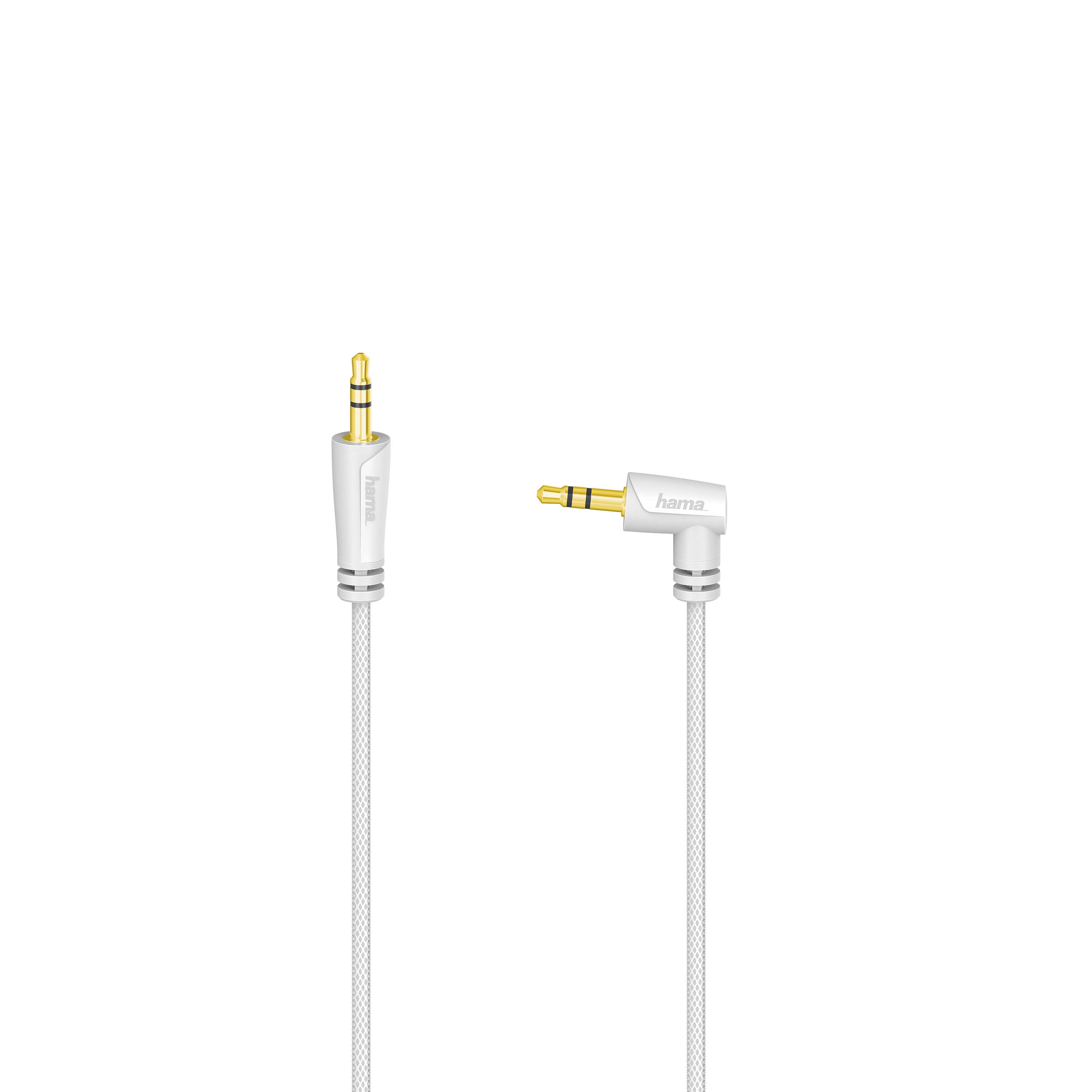 hama-hama-kabel-audio-3-5mm-3-5mm Vinklad Vit 2m